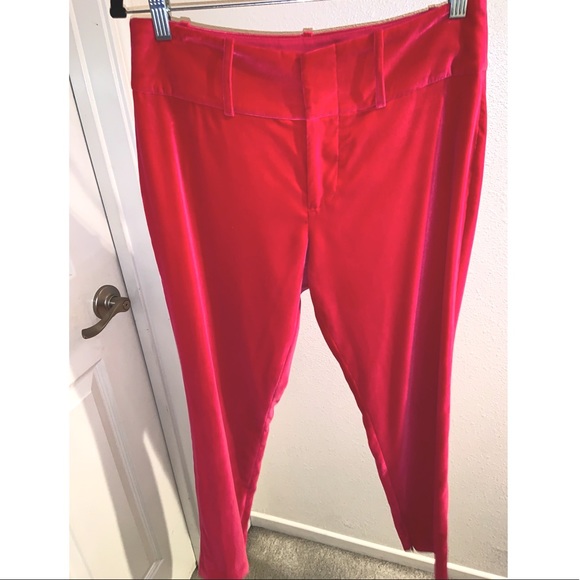 Alice & Olivia Stacey Velvet Slim Ankle Pants - Picture 8 of 16